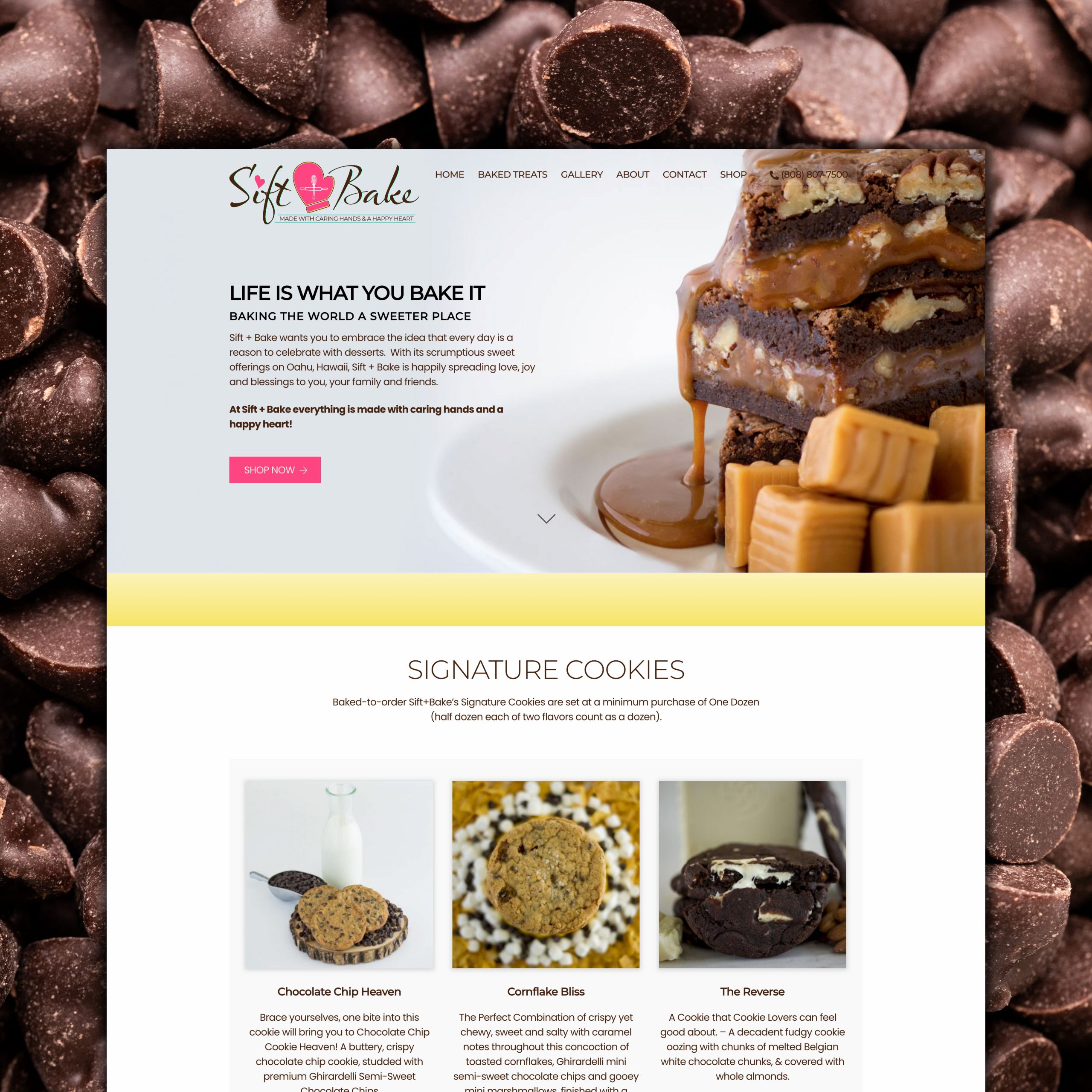 Sift + Bake Logo & Website Design - Antsy Ant Web Design Hawaii