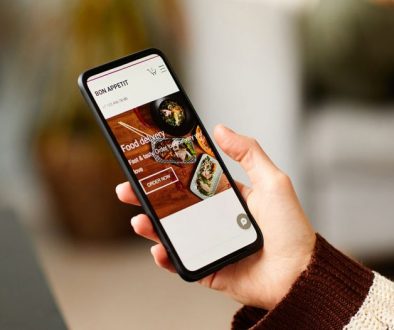 Person on smartphone converting