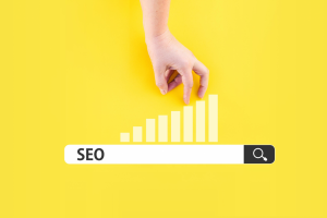 Hand reaching for SEO growth