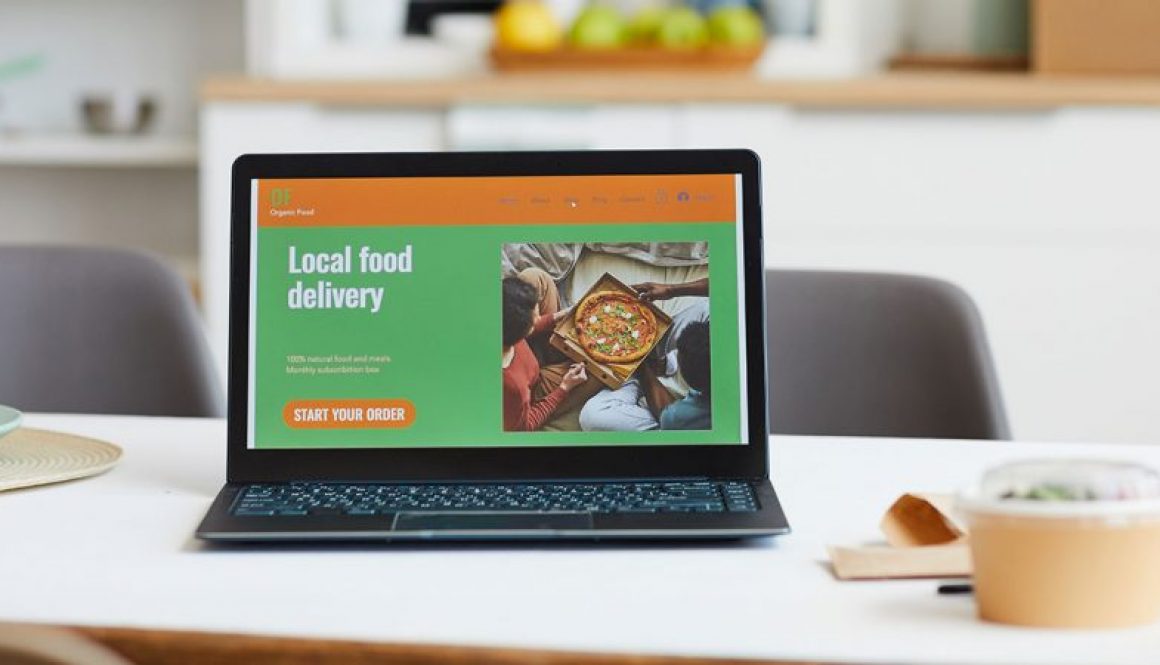 Laptop with website pulled up