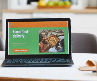 Laptop with website pulled up