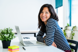 Woman at laptop